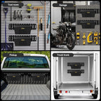 2 Pack E-Track Basket Storage Bin for E Track Accessories for Enclosed Trailer- System to Tool Organizer Workshop, Garage