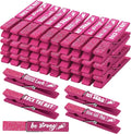 Kigeli 30 Pcs Spirit Clips Cheer Pins Cheerleader Gifts Clothes Pins for Backpacks Competition Glittered for Team Cheer Gifts Stuff Supplies Party Favors Accessories Bulk(Pink,Shiny)