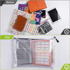 12 Pcs Plastic Mesh Zip File Bags, Waterproof Tear-Resistant Document File Folders, B4 Size Zipper Documents Pouch Document Organizer Bags for School Office Home Travel Storage(15.35×11.22Inch)