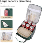 Lunch box Lunch bag for men women Insulated Lunchbox Lunch bags for Work Picnic Travel(Deep green)