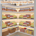 2 Sets Bamboo Can Organizer for Pantry, 3-Tier 6-Piece Adjustable Cabinet Can Display Rack, Soda Can Organizer Holds Up to 31 Cans, Canned Goods Storage Holder for Pantry, Cabinet, Countertop