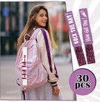 Kigeli 30 Pcs Spirit Clips Cheer Pins Cheerleader Gifts Clothes Pins for Backpacks Competition Glittered for Team Cheer Gifts Stuff Supplies Party Favors Accessories Bulk(Purple,Shiny)