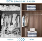 8 Pack Vacuum Storage Bags, Cube Combo (3 Jumbo+5 Medium), Vacuum Seal Bags for Clothing, Bedding, Blanket, Space Saving Closet Organization