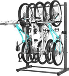 Ultrawall Freestanding Bike Rack, Vertical Bike Storage Stand for Garage, Indoor Bicycle Organizer, Holds Up to 5 Bikes