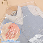 100 Pack Dry Cleaning Bags, 60x120 cm Clear Plastic Garment Bags for Dry Cleaner, Home Storage, Travel, Moving - Dust-proof