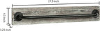 MyGift Bathroom Towel Rack, Hand Towel Holder Wall Mounted, Industrial Fixtures Hanging Towel Bar, Farmhouse Bathroom Decor, Rustic Torched Solid Wood with Realistic Metal Pipe