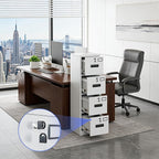 SUXXAN 4 Drawer File Cabinet, Metal Vertical File Storage Cabinet with Lock, Office Home Steel File Cabinet for A4 Letter/Legal Size, Assembly Required