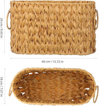 Cabilock Woven Toilet Paper Storage Basket with Handle 15.74X9.44X7.08In Imitation Rattan Organizer for Bathroom Kitchen Living Room Toilet Roll Holder