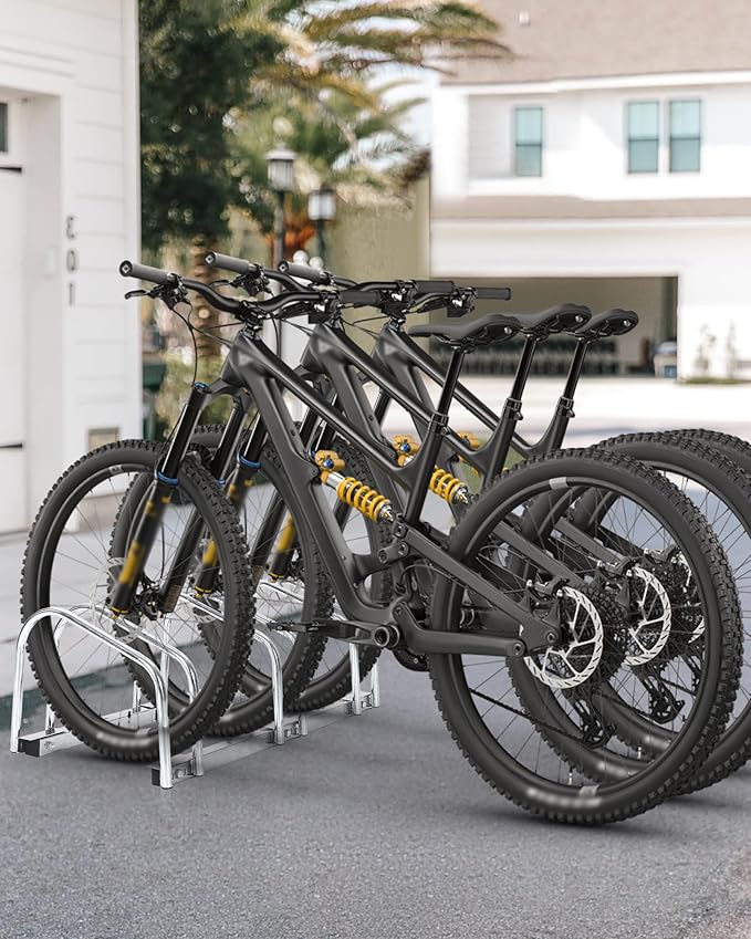 Freestanding Bike Floor Stand, Heavy Duty Bicycle Parking Rack for Garage Home Indoor Outdoor, Bike Storage Organizer Fits 22-28 Inch Wheels & 2.2 Inch Tire Width