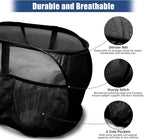 2 Pack Collapsible Laundry Baskets, Upgrade Pop Up Laundry Hamper with Convenient Bags, Foldable Laundry Basket Mesh Light Weight, Easy to Carry Clothes Hampers for Laundry, Dorm, Toys, Travel Black