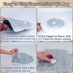 Vacuum Sealing Bags for Clothing Travel,Space Saver Vacuum Storage Bags with Air Pump,Compression Packing for Luggage and Clothes Travel (12 Combo Bags+Electric Pump)