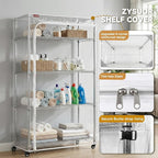 Clear PVC Shelf Cover, Extra Deep 36" W x 24" D x 72" H, 3-Way Opening with Two-Way Zipper, See-Through Waterproof Storage Shelving Cover for Warehouse