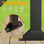 Trailer Tool Rack Shovel Holder - Shovel Rack for Trailer with 6 Tool Holes with Rubber Grommets, Dark Black