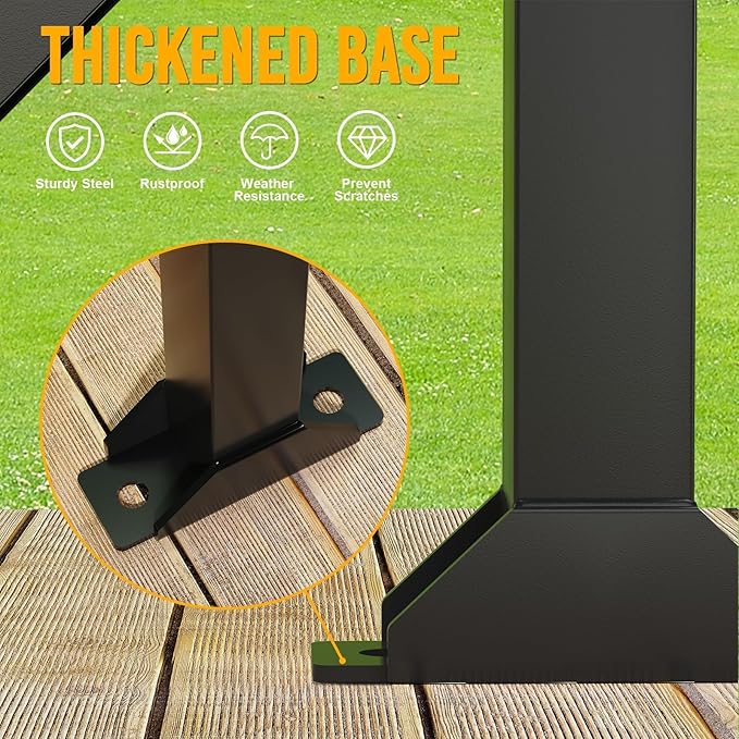Utility Trailer Tool Rack, Shovel Rack for Truck, Rake Shovel Holder Landscape Hand Tool Accessories for Trailer Truck with 8 Rubber Holes with Brackets, Standard Black