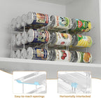 Can Organizer For Pantry 6 Tier*3 Canned Food Goods Organizer For Cabinet Clear Automatic Rolling Can Storage Organizer Pantry Holders Rack