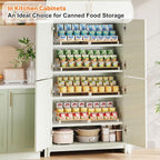 Expandable Can Organizer for Pantry, 3-Tier Adjustable Bamboo & Iron Can Rack for Cabinets, Easy Access Food Storage Shelf for Canned Goods, Soda & Soup Cans, Holds Up to 30 Cans (Patent Pending)