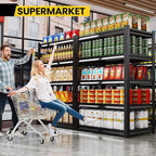 5-Tier Garage Shelving Heavy Duty, 3000LBS Metal Shelving Unit, Adjustable Garage Storage Shelves, Easy Assembly Steel Shelving, Utility Storage Rack Shelf for Warehouse, 72”H*59”W*19.7”D