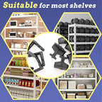 Post Inserts Connectors - PP Plastic, Injection Molded, Sturdy Support - Black, 4 Post Corner Connectors and 4 Post Caps, Compatible with Whalen and Costco 5 Shelf Shelving Unit