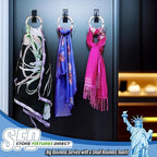 Clear Plastic Retail Scarf Rings - Round Fine Garment Hangers - 2.58" ID - 3.25" OD - 1000 Pack