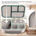 Lunch Box Kids,Bento Box Adult,Leakproof Lunch Containers for Adults/Kids/Toddler,1200ML-4 Compartments bento Lunch box with Utensil,Microwave & Dishwasher & Freezer Safe (White)