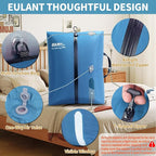 EULANT Reusable Vacuum Bags for Travel,Waterproof Professional IP67 Reusable Vacuum Compression Bags for Backpack Travel and business trip Space Saver Bags