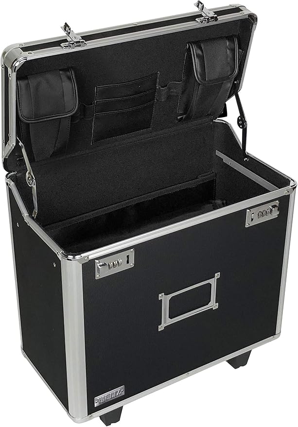 Vaultz Locking Mobile Business Case, Legal Size, 14.5 x 13.5 x 11 Inches, Black (VZ00194)