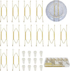 6 Inch Plate Hangers 12 Pack Plate Hangers for The Wall Suitable for 6-7.5 Inch Plate Wall Hangers for Display Invisible Decorative Plate Hooks for Hanging