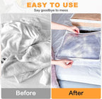 Clear Zippered Storage Bags Plastic Sweater Storage Bags with Zipper 6 Packs Clothing Organizer for Blankets Linen Sweater Bed Sheet Quilt Clothes Pillow (12 x 12 x 4 Inch)