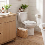 StorageWorks Scalloped Bathroom Toilet Paper Storage Holder, Wicker Toilet Paper Basket for 6 Regular Rolls, Slim Scalloped Basket Organizer with Handles, Water Hyacinth Storage Baskets for Bathroom