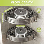 Corner Shower Caddy Suction Cup,Shower Shelves with Hooks,No Drilling Powerful Suction Bathroom Organizers and Storage,Removable Waterproof Rustproof Shower Bathroom Accessories Decor(Grey 2Pack)