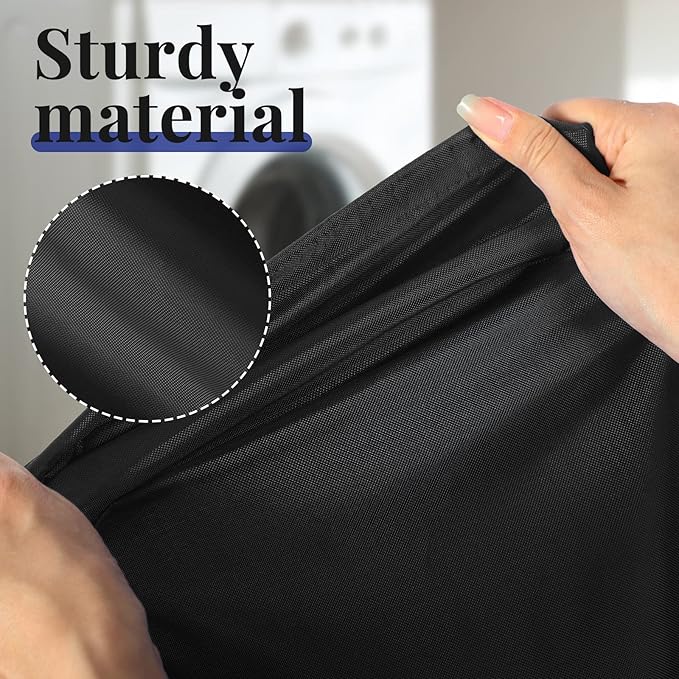Woanger 12 Pack 28 x 45 Inch Extra Large Laundry Bags Bulk Washable Travel Laundry Bag with Drawstring Closure Large Dirty Clothes Organizer for College Dorm Home Hotel Camping(Black)