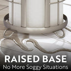 BROOKSTONE Toilet Paper Holder Stand Reserve - Free Standing Toilet Paper Stand with Storage that Holds Mega Rolls, Standing Bathroom Tissue Organizer, Bathroom Decor - Modern Storage Holder, Nickel