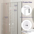 SWTYMIKI Over The Door Towel Rack - 9 Tier Towel Racks for Bathroom Wall Mounted, Towel Holder with Shelf, Hanging Rolled Towel Storage Organizer for Small Bathroom, Camper, RV, Sliver