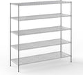 24" Deep x 72" Wide x 74" Height Wire Shelving Kit | 5-Tier | NSF Commercial Storage Rack Unit