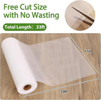 Moretoes Vacuum Sealer Bags, 3 Rolls 11" x 33' Food Vac Bags for Food Storage Saver, Commercial Grade Bag Rolls, BPA Free, Customized Size Bag for Sous Vide Cooking or Meal Prep