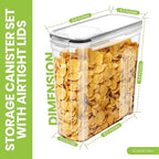 Utopia Kitchen Cereal Containers Storage Set – 2 Pack 4L(135.2 oz) Airtight Food Storage Containers with Lids, BPA-Free Cereal Dispensers for Pantry Organization and Storage (Clear)
