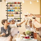 Wine Rack Wall Mounted: 20 Bottles Display Hanging - Large Capacity Wine Storage for Wine Lovers, Bar Operators as Wine Cellar/Bar/Restaurant/Hotel Lobby Display.