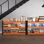 3-Tier Garage Shelving Heavy Duty,48" W Metal Shelving Unit for Garage,1600lbs Load Capacity Utility Rack Shelves & Shelves,48" W x 18" D x 39" H(Red)