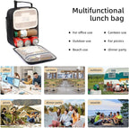 Lunch box Lunch bag for men women Insulated Lunchbox Lunch bags for Work Picnic Travel (Thicken hot red)