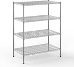 24" Deep x 42" Wide x 54" Height Wire Shelving Kit | 4-Tier | NSF Commercial Storage Rack Unit