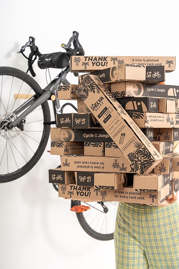 SELVA Rack - Wooden Wall Mount for Bicycle. in Different Sizes and 3 Colors: Natural, Black and White (White, 11" 13/16)