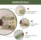 2 Tier Bathroom Organizer Countertop Makeup Perfume Tray Skincare Organizer for Bathroom Dresser Vanity (Green)