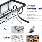 Shower Caddy Organizer with Hooks,Self Adhesive Bathroom Shelves,Shower Shelves,No Drilling Bathroom Organizers and Storage,Perfect for RV, Apartment, Home Decor,3 Pack Black