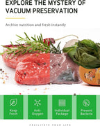 Syntus Vacuum Sealer Bags for Food, 6 Rolls 8" x 20' Commercial Grade Bag Rolls, BPA Free Food Vac Bags for Storage, Meal Prep or Sous Vide