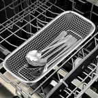 Utensil Drying Rack, 2 Pack Stainless Steel Utensils Holder Dishwasher Silverware Basket, Compact Dish Rack Chopsticks Spoons, Forks, Knifes Drainer Basket Organizer for Kitchen Counter