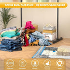 Vacuum Storage Bags with Electric Pump, Multi Size Space Saver Bags for Clothes, Comforters & Blankets, Compression Storage Bags with Airtight Seal, Reusable Travel Packing Bags (13.8 * 19.7in)
