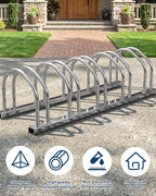 Bike Floor Stand, Freestanding Bike Parking Rack for Garage, Heavy Duty Bicycle Storage Organizer Fit 22-28" Wheels & 2.2" Tire Width,Indoor Outdoor Bike Storage Stand for Home, Apartment, Bike Shop