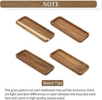 Hanobe Bathroom Toilet Tank Basket: Wood Acacia 2pcs Toilet Paper Topper with Vanity Tray Back of Organizer Toiletry Storage Holder Box