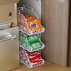 Sonyabecca 3-Pack Soda Can Organizer for Pantry, Stackable Can Storage Organizer Pantry, Canned Food Storage Basket With Handles for Pantry Kitchen Countertop Cabinet Patent Pending