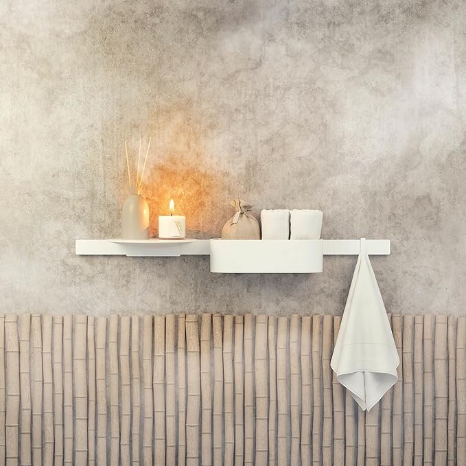hansgrohe WallStoris Modern Shelf in Matte White, 27915700